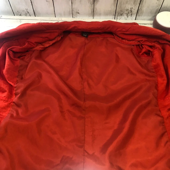 89th & Madison Burnt Orange Button Short Blazer Small - Picture 7 of 9